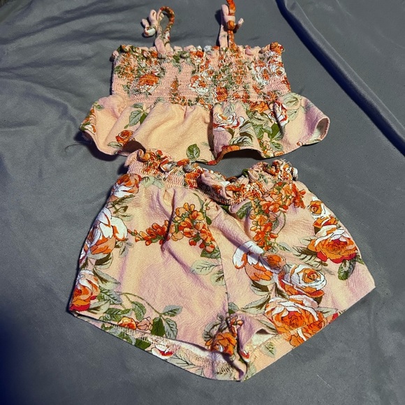 Bonnie Baby 2 Piece Muti-Color Floral Set Size 12M - Picture 1 of 3
